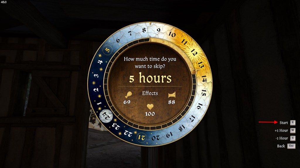 Skip Time Menu