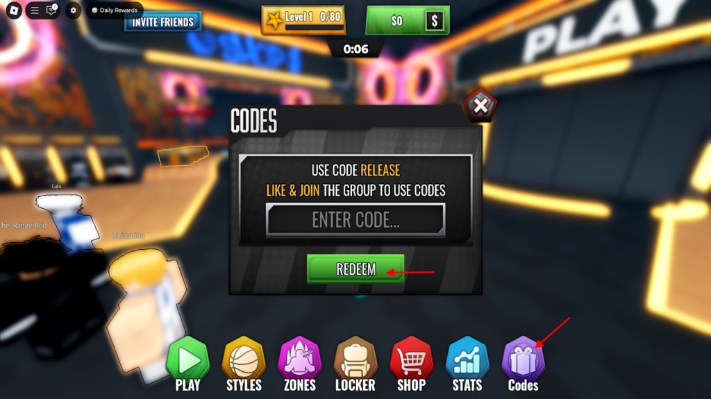 Redeem Section