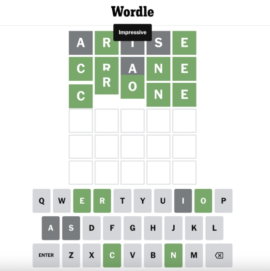 Solved Wordle