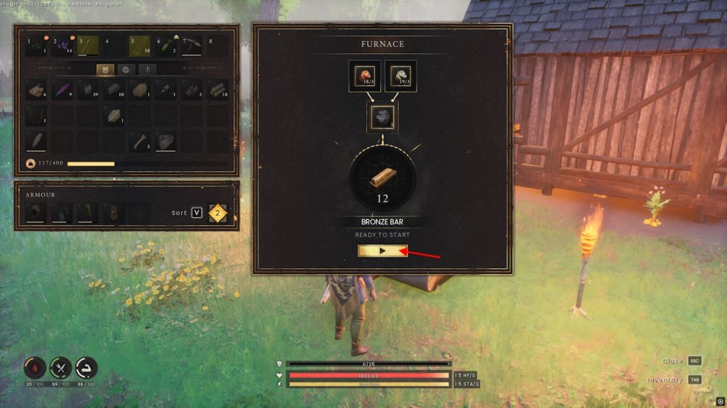 Making Bronze Bars in RuneScape Dragonwilds