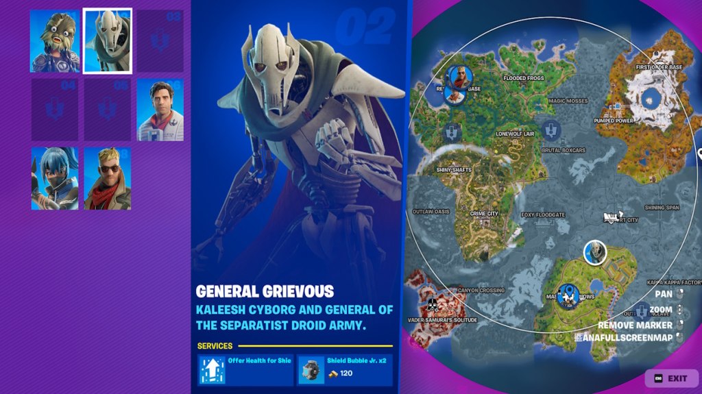Fortnite NPC Locations Map