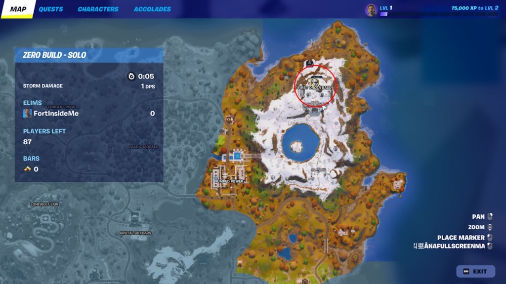 Fortnite Chapter 6 Season 3 Captain Phasma location