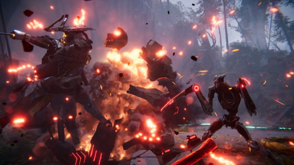Fighting enemies in Morbid Metal